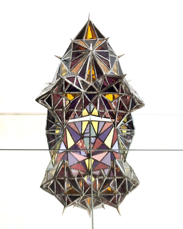 Lex Shute_Destroying Angel, 2022. Stained glass, zinc, 34x26x27cm_web