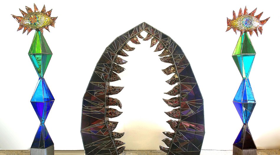 Lex Shute_Astro Trap Force, 2021. Stained glass, concrete, 199x327x37cm_Big Edit_web_web