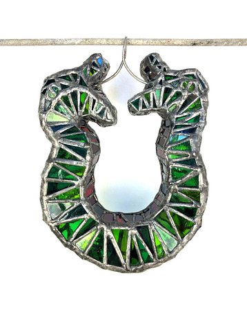 Lex Shute_Serpens, 2025. Stained glass, lead, tin, 15x11x4cm