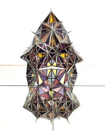 Lex Shute_Destroying Angel, 2022. Stained glass, zinc, 34x26x27cm_web