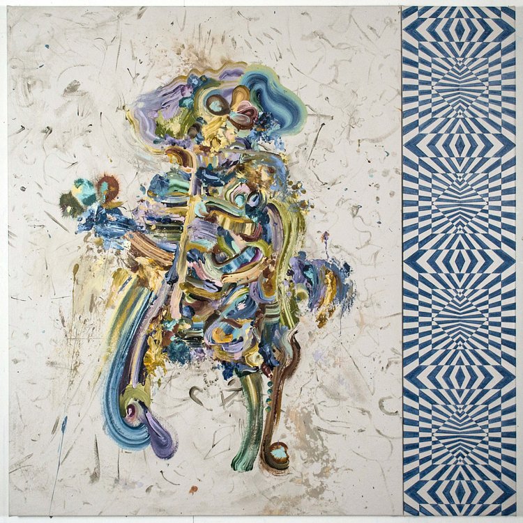 Lex Shute_Fungal Play Autopsy, 2019. Oil on canvas, 126x116cm in 2parts_web